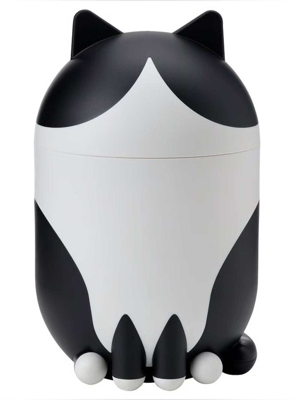 Black & White Cat-Shaped Decorative Storage Canister - Home Accents